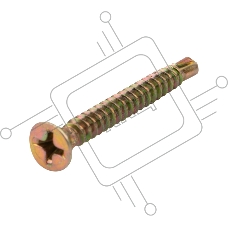 Саморез оконный KRANZ сверло, 3.9х35, желтый цинк, короб (500 шт./уп.)