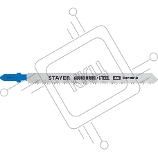 Полотна для эл/лобзика STAYER T318B, HSS, по металлу (2-6мм), Т-хвостовик, шаг 1,8мм, 110мм, 2шт, STAYER Professional