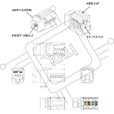 Модуль универсальный Hyperline, keystone, 1хRJ45, Toolless, кат. 5е, неэкр., 1 шт, чёрный
