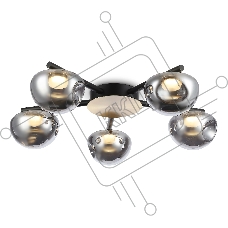 Светильник Ambrella light LH12009/5 BK/GD/SM черный/золото/дымчатый 30W 3000K D790*180