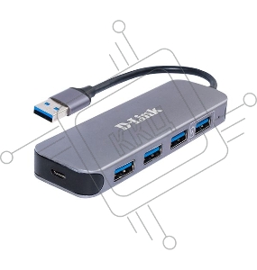 Хаб D-Link DUB-1340/D1A,4-port USB 3.0 Hub.4 downstream USB type A (female) ports, 1 upstream USB type A (male), support Mac OS, Windows XP/Vista/7/8/10, Linux, support USB 1.1/2.0/3.0, fast charge mode