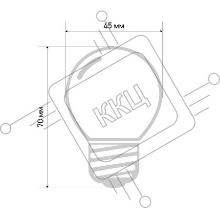 Лампа светодиодная d-45 3LED 1Вт шар тепл. бел. E27 25лм 220В Neon-Night 405-115