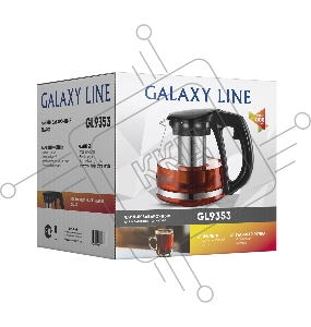 Чайник заварочный GALAXY LINE GL 9353, 1100 мл, колба из термостойкого стекла, эргономичная ручка