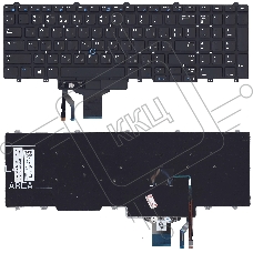 Клавиатура для ноутбука Dell Latitude E5550 E5570 черная без рамки без подсветки