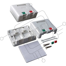 Розетка Lanmaster Mosaic NM-EL45X45-WH (упак.:1шт) 1м белый