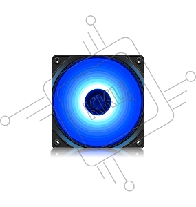 Вентилятор DEEPCOOL RF120B 120x120x25мм (96шт./кор, LED Blue подсветка, 1300об/мин) Retail