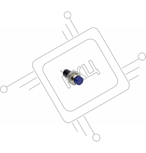 Выключатель-кнопка  металл 220V 2А (2с) (ON)-OFF  Ø10.2  синяя  Mini  REXANT