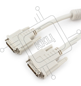 Кабель DVI-D single link Gembird/Cablexpert CC-DVI-6C, 19M/19M, 1.8м, серый, экран, феррит.кольца, пакет