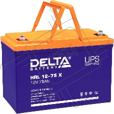 Аккумуляторная батарея Delta HRL 12-75 X напряжение 12В, емкость 75Ач (258х166х215mm)