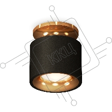 Светильник Ambrella Light XS7511121 SBK/PYG черный песок/золото желтое полированное MR16 GU5.3 (N7929, C7511, N7014)
