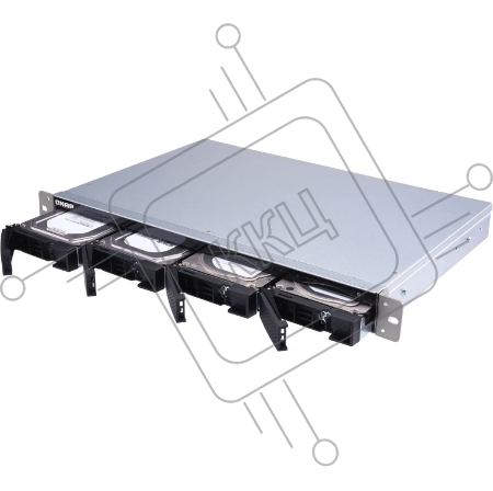 Сетевое хранилище без дисков channel QNAP TS-431XeU-8G NAS 4 HDD trays, 10 GbE SFP+, rackmount, 1 PSU. ARM 4-core Cortex-A15 Annapurna Labs AL-314 1,7 GHz, 8 GB. W/o rail kit RAIL-B02
