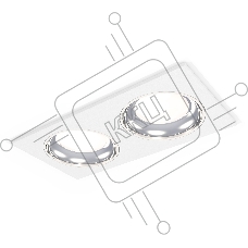 Комплект встраиваемого светильника Ambrella light XC7635061 SWH/PSL белый песок/серебро полированное MR16 GU5.3 (C7635, N7022)