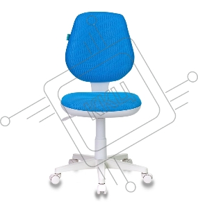 Кресло детское Бюрократ CH-W213/TW-55 голубой TW-55 (пластик белый)