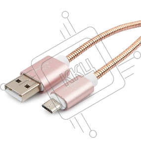 Кабель USB 2.0 Cablexpert CC-G-mUSB02Cu-1M, AM/microB, серия Gold, длина 1м, золото, блистер