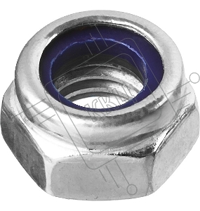Гайка DIN 985 с нейлоновым кольцом, M12, 5 кг, кл. пр. 6, оцинкованная, ЗУБР
