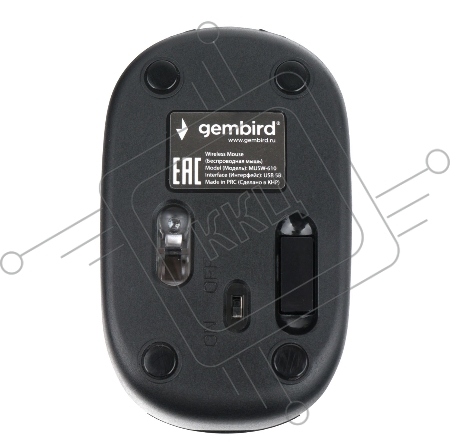 Мышь беспроводная Gembird MUSW-610, 2.4ГГц, 1200 DPI, 3кн., черный