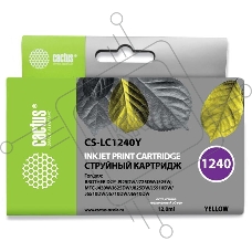 Картридж струйный Cactus CS-LC1240Y желтый (12 мл) для Brother MFC-J6510/6910DW