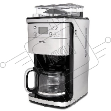 Кофеварка капельная Kitfort КТ-705 серебристый, исп. кофе - зерновой/молотый, 1.5 л, 1000 Вт.