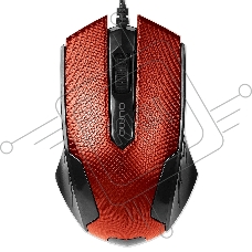 Мышь проводная Qumo Office M14 красный, 1000 dpi, USB, кнопки - 3