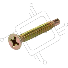 Саморез оконный KRANZ сверло, 3.9х32, желтый цинк, короб (500 шт./уп.)
