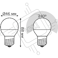 Лампа Шар G45 6W E27 RGBW димирование LED 1/100