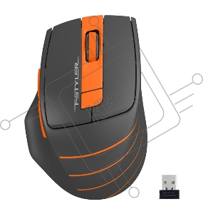 Мышь A4 Fstyler FG30 серый/оранжевый оптическая (2000dpi) беспроводная USB (5but)