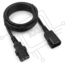 Кабель питания сист.блок-монитор Cablexpert PC-189-1-1.8M, 1.8м, C13-C14, 3x1кв.мм., черный, с заземлением