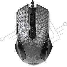 Мышь проводная Qumo Office M14 серый, 1000 dpi, USB, кнопки - 3