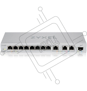 Коммутатор Zyxel Smart L2 XGS1250-12, 8xGE, 3x1/2,5/5/10G, 1xSFP+, настольный (NEW)