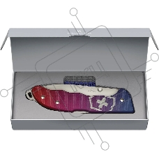 Нож перочинный Victorinox Evoke Alox (0.9415.D221) 136мм 5функц. синий/красный подар.коробка