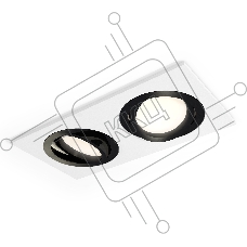 Комплект встраиваемого поворотного светильника Ambrella light XC7635081 SWH/PBK белый песок/черный полированный MR16 GU5.3 (C7635, N7002)