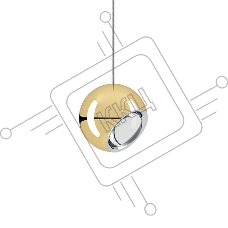 Светильник подвесной GOLD EYE, 15 см