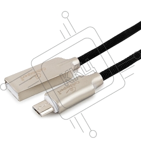 Кабель USB 2.0 Cablexpert CC-P-mUSB02Bk-0.5M, AM/microB, серия Platinum, длина 0.5м, черный, блистер