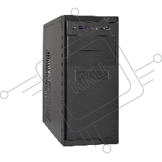 Компьютерный корпус Minitower ExeGate MA-372UX Black, mATX <UN500, 120mm> 2*USB+2*USB3.0, Audio