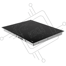 Встраиваемая варочная панель KORTING HK 63500 BX, Hi-Light, 60 см, 4 конфорки, 9 уровней мощности, сенсорное управление, таймер, автоматическое отключение, индикация остаточного тепла, пауза, цвет черный