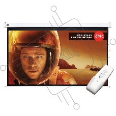 Экран Cinema S'OK SCPSM-266x150-ED60 16:9 настенно-потолочный, моторизованный, 266x150см, белый корпус, экстрадроп 60см