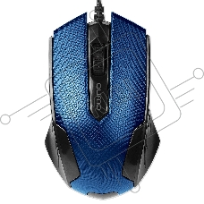 Мышь проводная Qumo Office M14 синий, 1000 dpi, USB, кнопки - 3