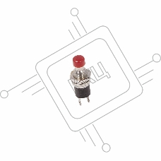 Выключатель-кнопка  металл 220V 2А (2с) (ON)-OFF  Ø7.2  красная  Micro  REXANT