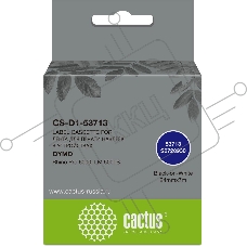 Картридж ленточный Cactus CS-D1-53713 24мм, черный шрифт, белый фон, 7м для DYMO Rhino Pro 6000, LM 500TS