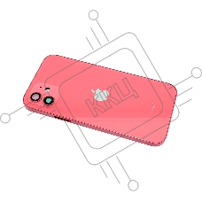 Задняя крышка (корпус) в сборе с рамкой для Apple iPhone 12 красная