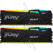 Оперативная память Kingston Fury Beast, DDR5, 32Gb (2x16 Gb), 6800 MHz, CL34, радиатор, черный