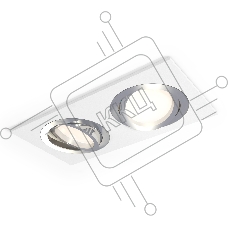 Комплект встраиваемого поворотного светильника Ambrella light XC7635082 SWH/PSL белый песок/серебро полированное MR16 GU5.3 (C7635, N7003)
