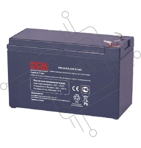 Батарея Powercom PM-12-9.0 (12V 9Ah) клемма T2(250)/T1(187)