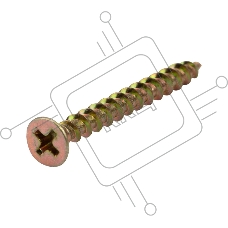 Саморез оконный KRANZ острый, 4.1х40, желтый цинк, короб (500 шт./уп.)