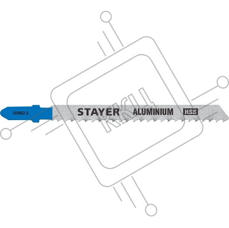Полотна STAYER, T127D, для эл/лобзика, HSS, по мягкому металлу (2-15мм), T-хвост., шаг 3мм, 75мм, 2шт