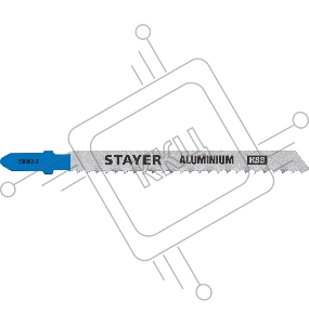 Полотна STAYER, T127D, для эл/лобзика, HSS, по мягкому металлу (2-15мм), T-хвост., шаг 3мм, 75мм, 2шт