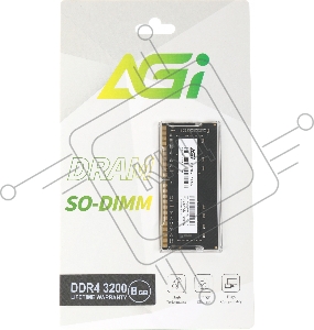 Память AGi DDR4 8Gb 3200MHz AGI320008SD138 SD138 RTL PC4-25600 SO-DIMM 260-pin Ret