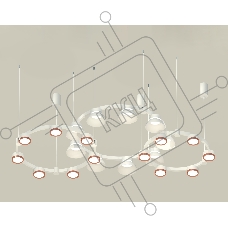 Светильник Ambrella light XR92082020/22 SWH/PPG/FR белый песок/золото розовое полированное/белый матовый GX53