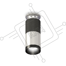 Светильник Ambrella Light XS6305100 PSL/DCH/PBK серебро полированное/черный хром/черный полированный MR16 GU5.3