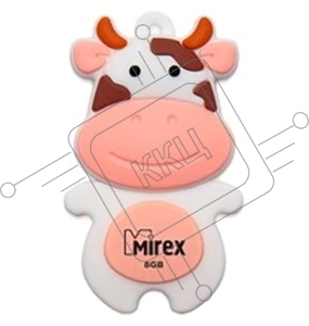 Флэш Диск 8GB Mirex Cow, USB 2.0, Персиковый